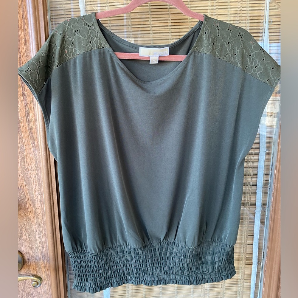 Like new Michael Kors olive green top.